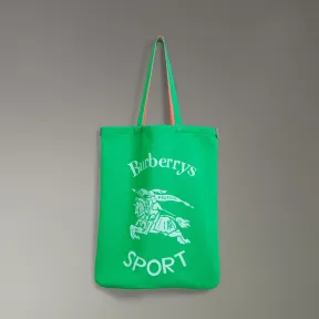 博百利/Burberry  大号典藏徽标平织购物袋 (亮绿色)  40771921