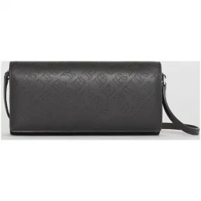 博百利/Burberry 女士 冲孔徽标皮革钱夹（含可拆式背带） (黑色) 40779681