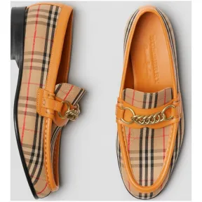 博百利/Burberry 女士 1983 格纹链环休闲便鞋 (大麦黄) 40781901