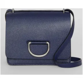 博百利/Burberry 女士 小号皮革 D 型环包 (摄政蓝) 40785661