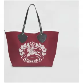 博百利/Burberry  The Giant - 典藏徽标棉质吉安特包 (缤纷红色)  40787601