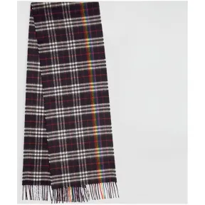 博百利/Burberry  经典霓彩格纹羊绒围巾 (海军蓝 / 彩虹色)  40794441