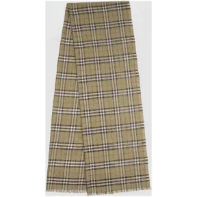 博百利/Burberry 男士 金属感 Vintage 格纹丝毛混纺围巾  40801111