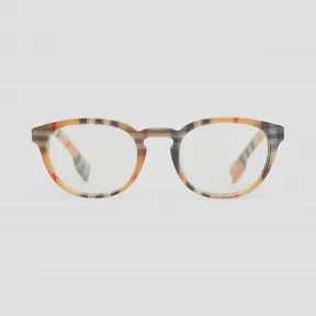 博百利/Burberry Vintage 格纹圆弧形光学镜框 (古典黄色) - 男士  40805361