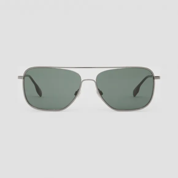 博百利/Burberry 横梁装饰方框太阳眼镜 (银色) - 男士  40808081