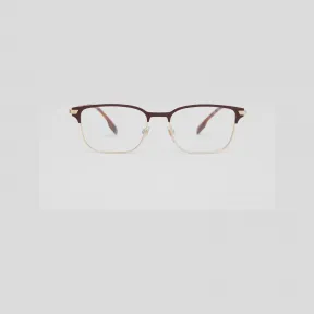 博百利/Burberry 长方形光学镜框 (桦木棕 / 浅金色) 40827221
