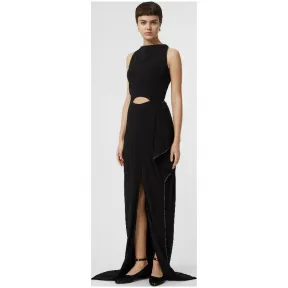 博百利/Burberry 女士 人造水晶装饰镂空弹力平织礼服 (黑色) 45609371