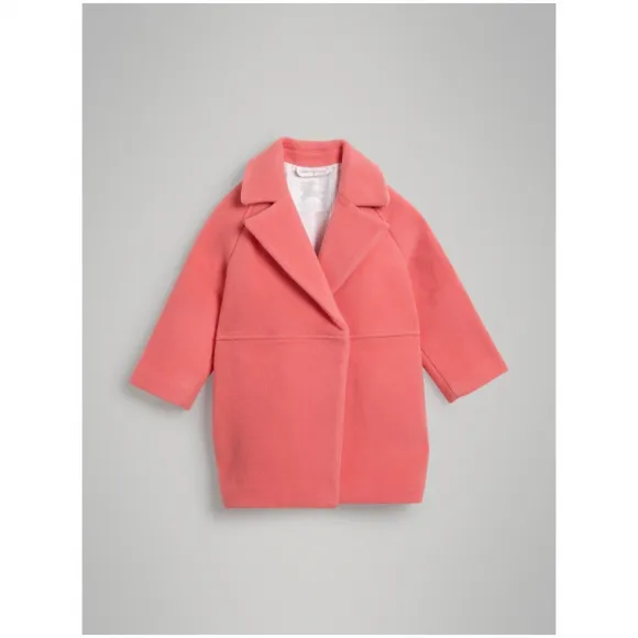 博百利/Burberry  水煮羊毛茧形大衣 (亮粉色)  80011471