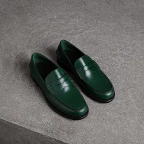 博百利/Burberry 男士 皮革休闲便鞋 (深绿色) - 男士  80023161