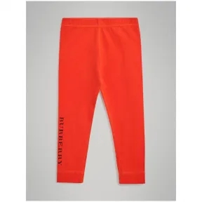 博百利/Burberry  徽标装饰弹力棉质紧身裤 (橘红色)  80037201