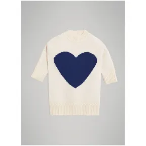 博百利/Burberry  心形嵌花羊毛混纺针织裙 (象牙色)  80037341