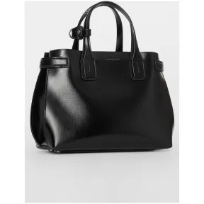 博百利/Burberry 女士 小号柔软皮革班纳手袋 (黑色) 80044801