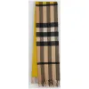 博百利/Burberry 男士 拼色格纹羊绒围巾 (金雀花黄)  80045571