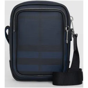 博百利/Burberry 男士 小号 London 格纹斜背包 (海军蓝 / 黑色) - 男士  80046671