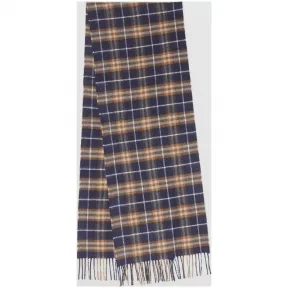 博百利/Burberry 男士 经典 Vintage 格纹羊绒围巾 (深蓝宝石色)  80047231