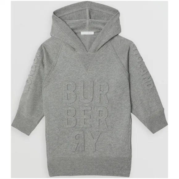 博百利/Burberry  压花徽标棉质针织裙 (麻灰色)  80048421