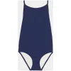博百利/Burberry 儿童用品 格纹装饰连体泳衣 (海军蓝) - 女童装  80050401