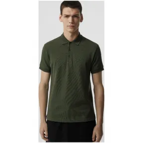 博百利/Burberry 男士 格纹开襟棉质 Polo 衫 (深古典绿) - 男士  80052841