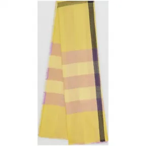 博百利/Burberry 男士 轻盈格纹羊绒围巾 (灰暗茶晶色)  80062451