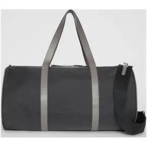 博百利/Burberry 男士 大号尼龙拼 Vintage 格纹圆筒旅行袋 (黑色) - 男士  80066981