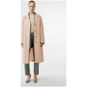 博百利/Burberry 女士 丝棉混纺束带轻便大衣 (粉笔粉红) 80070101