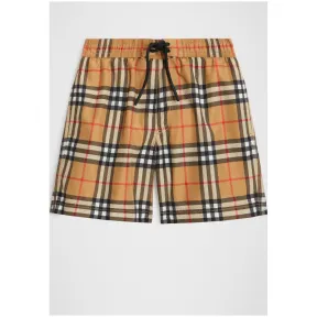 博百利/Burberry 儿童用品 Vintage 格纹游泳裤 (古典黄色) - 男童装  80071531