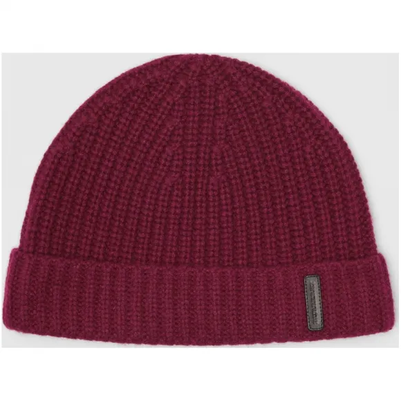 博百利/Burberry 女士 罗纹针织羊绒帽 (深莲灰色)  80076481