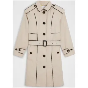 博百利/Burberry 儿童用品 滚边装饰轻薄嘎巴甸 Trench 风衣 (石色)  80076981