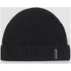 博百利/Burberry 女士 罗纹针织羊绒帽 (黑色)  80077011