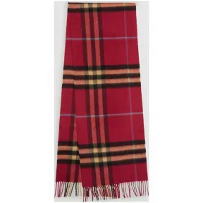 博百利/Burberry 男士 经典格纹羊绒围巾 (西洋李子粉红色)  80077281