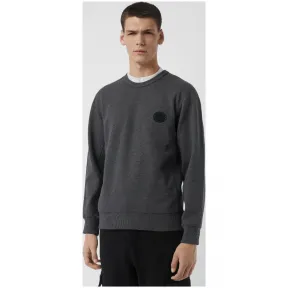 博百利/Burberry 男士 刺绣徽章棉质运动衫 (中调麻灰) - 男士  80078351