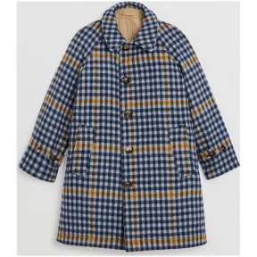 博百利/Burberry 儿童用品 双面两穿格纹羊毛棉质轻便大衣 (帆布蓝)  80082191
