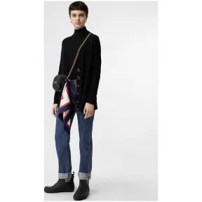 博百利/Burberry 女士 直筒日本布边牛仔裤 (蓝色) 80082471