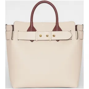 博百利/Burberry 女士 The Belt - 中号三色皮革贝尔特包 (石灰岩色 / 浅色) 80095851