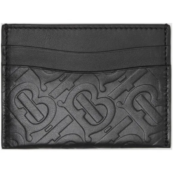 博百利/Burberry 女士 专属标识皮革卡片夹 (黑色) 80102611