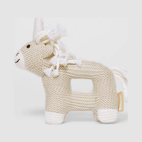 博百利/Burberry 童装 独角兽丝毛混纺摇铃 (灰白麻灰) 80103391