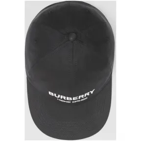 博百利/Burberry 女士 徽标印花棒球帽 (黑色)  80106351