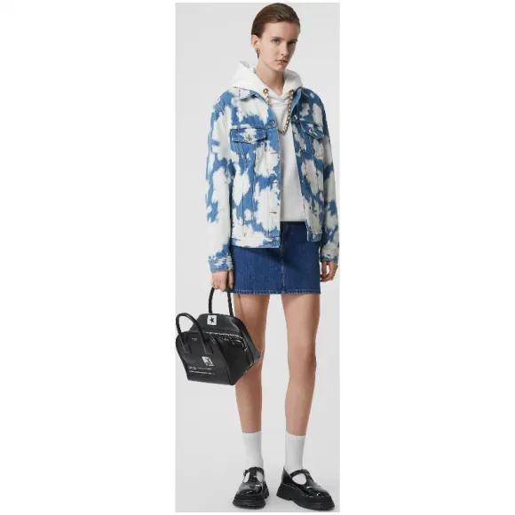 博百利/Burberry 女士 鹿纹日本牛仔迷你裙 (中调蓝色) 80107131