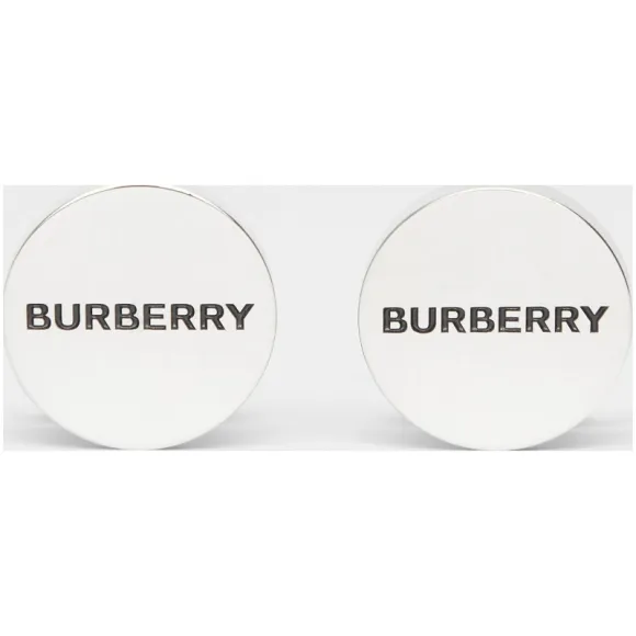 博百利/Burberry 男士 镌刻镀银袖扣 (银色) - 男士  80108231