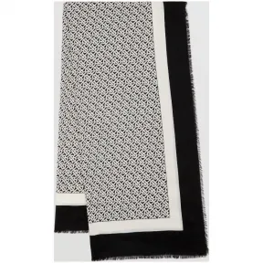 博百利/Burberry 男士 专属标识轻盈羊绒围巾 (黑白)  80118711