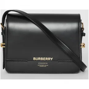 博百利/Burberry 女士 Grace - 小号皮革格雷丝包 (黑色) 80119721