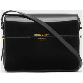 博百利/Burberry 女士 Grace - 大号漆皮格雷丝包 (黑色) 80120731