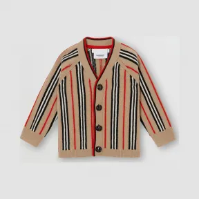 博百利/Burberry 标志性条纹羊毛混纺开衫  P80129851