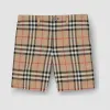 博百利/Burberry 童装 Vintage 格纹棉质量裁短裤 (典藏米色)  80141351