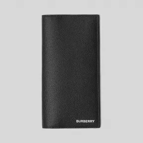 博百利/Burberry 粒纹皮革长款钱夹 (黑色) - 男士  80146421