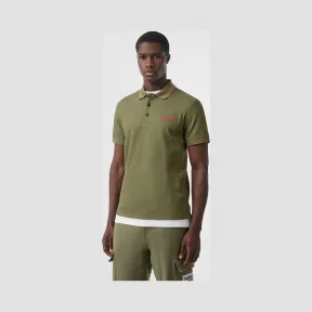 博百利/Burberry 男士 标志性条纹装饰珠地网眼布棉质 Polo 衫 (杨柳绿) 80151111