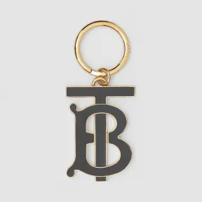 博百利/Burberry 女士 专属标识图案镀金钥匙吊饰 (黑色) 80151951