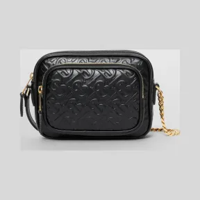 博百利/Burberry 女士 专属标识皮革相机包 (黑色) 80152411