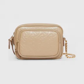 博百利/Burberry 女士 专属标识皮革相机包 (蜜色) 80152421