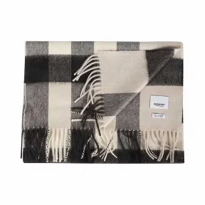 博百利/Burberry 格纹羊绒围巾 (石色)  80155501